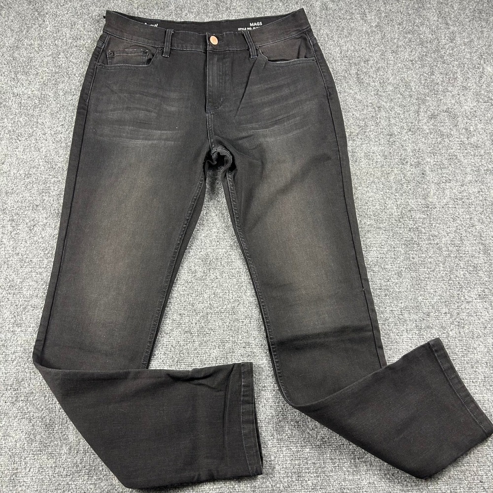 Mugsy Jeans Mags Mens 35x36 Black Slim Straight Stretch Denim FLX4NKG-35X36